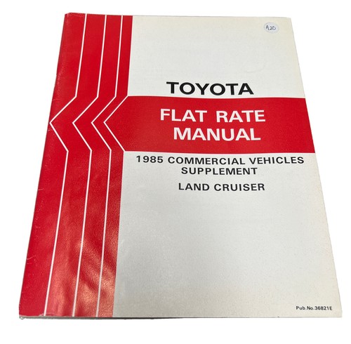 Toyota flat rate manual - rate, 1985